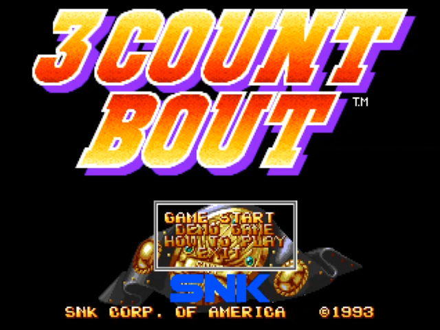 3 Count Bout title screen for Neo Geo CD